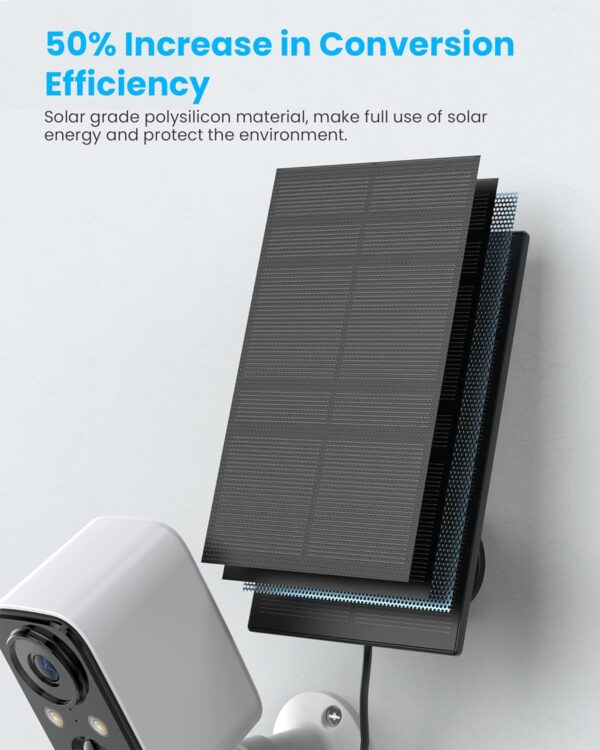 FOAOOD Solar Panel Security Cameras Wireless Outdoor - Battery Powered Cameras for Home Security WiFi Camera Surveillance Indoor System Floodlight Night Vison Alarm Motion Sensor Light Door Cam - Image 8