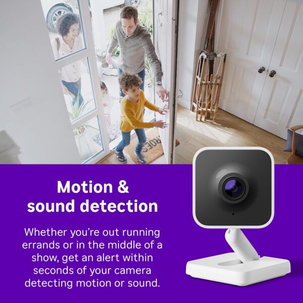 Roku Indoor Camera - Home Security - 1-Pack - Wired Security Camera & Pet Monitor with 1080p HD Color Night Vision, Works with Alexa & Google, Motion & Sound Detection, WDR & WiFi 6 - Image 6