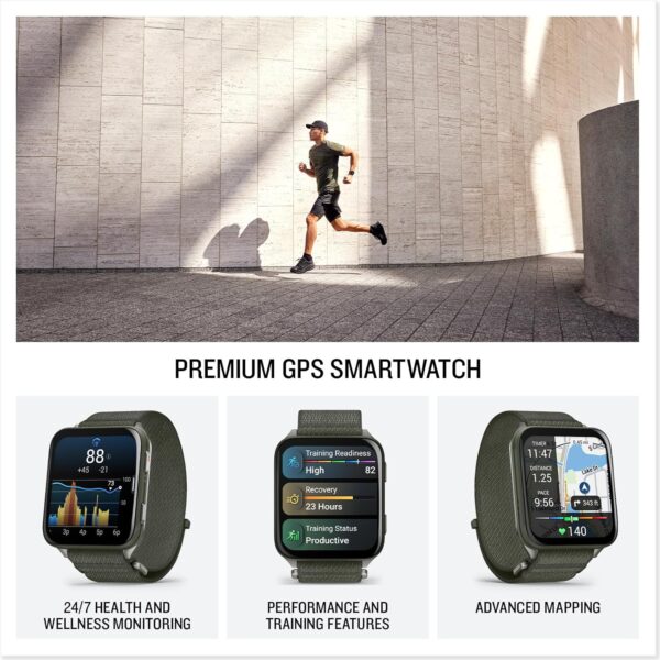 Garmin® Venu® X1, Thin and Lightweight GPS Smartwatch, AMOLED Display, Advanced Health and Fitness Features, Moss with Titanium Caseback and Moss ComfortFit Nylon Band - Image 2