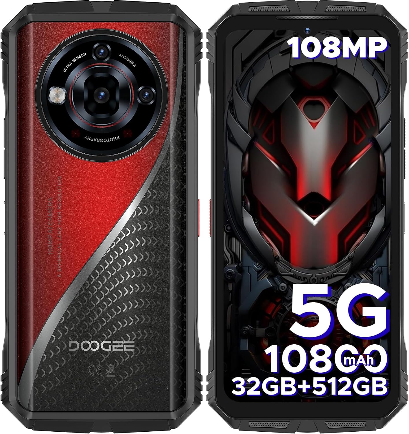 You are currently viewing DOOGEE S118 Pro (2025) Rugged Phone 5G,10800mAh(33W) 24GB+512GB/2TB Rugged Smartphone Unlocked,DDR5,108MP+20MP Night Vision,6.6”FHD+120Hz Cell Phone,Dual SIM/Dual Unlock/NFC/GPS/OTG/WiFi 6