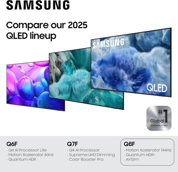 Samsung 65-Inch Class QLED Q8F 4K UHD Smart TV (2025 Model) Q4 AI Processor, 100% Color Volume with Quantum Dot, AirSlim Design, Endless Free Content, Samsung Vision AI, Alexa Built-in - Image 6
