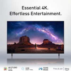 Panasonic W70 Series (2025 Model) 55″ LED 4K Ultra HD Smart Fire TV, Press & Ask Alexa, Apple AirPlay, HDR10+, HDMI 2.1, and Bluetooth Support – 55W70BP