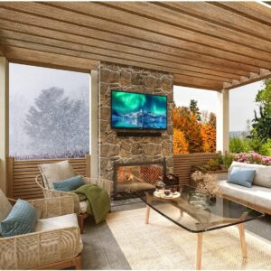 Furrion Aurora 50-Inch Full-Shade 4K LED Outdoor Smart TV – Weatherproof Outdoor Television w/ HDR10, Anti-Glare, 400-Nit LED Screen, Impact-Resistant Screen, External Antenna for Shaded Outdoor Areas