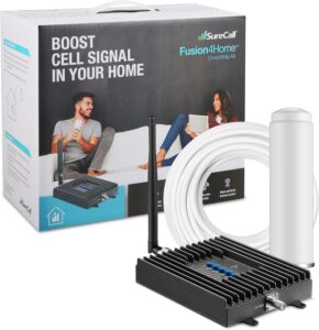 Read more about the article SureCall Fusion4Home Cell Phone Signal Booster up to 2000 sq ft, Boosts 5G/4G LTE, Omni Outdoor Antenna, Home & Office Multi-User All Carrier, Verizon AT&T Sprint T-Mobile, FCC Approved, USA Company