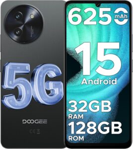 Read more about the article DOOGEE Note 59 5G Unlocked Cell Phone,Android 15 Phone,32GB+128GB/2TB Expand Android Phone with 6.75″HD+120Hz,5G Dual SIM Smartphone,6250mAh Battery,16MP+8MP,Octa Core/Widevine L1/ GPS/NFC/Face Unlock