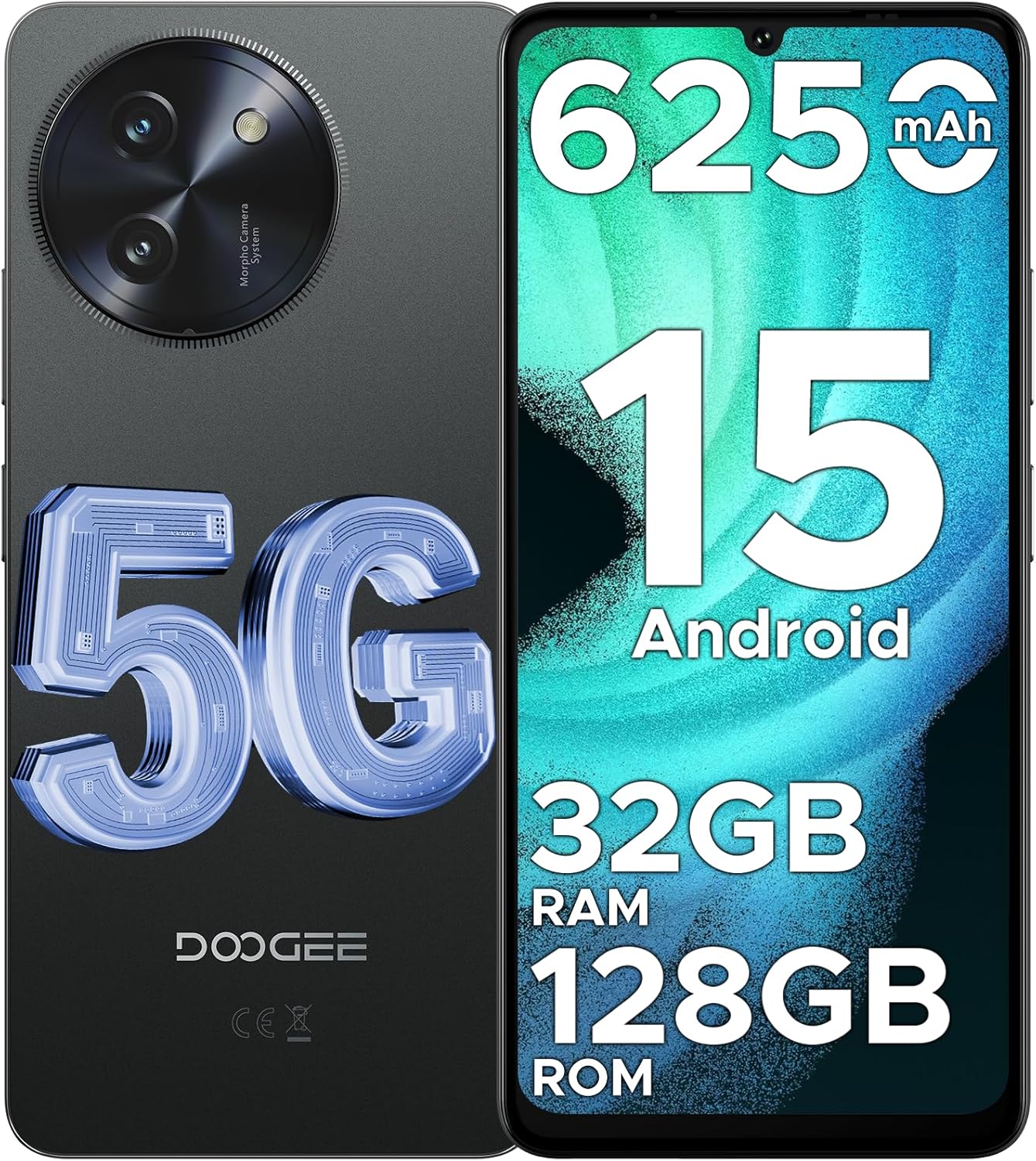 You are currently viewing DOOGEE Note 59 5G Unlocked Cell Phone,Android 15 Phone,32GB+128GB/2TB Expand Android Phone with 6.75″HD+120Hz,5G Dual SIM Smartphone,6250mAh Battery,16MP+8MP,Octa Core/Widevine L1/ GPS/NFC/Face Unlock
