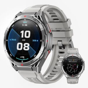 OUKITEL Smart Watch for Men GPS Watch, 1.43″ AMOLED Display, 5ATM Waterproof Military Watch, 150+ Sport Modes, Fitness Activity Tracke with Compass Pedometer Sleep Monitor Heart Rate, for Android iOS