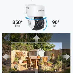 ANNKE 2Pack 1080P 2MP AHD CCTV Home Surveillance Dome Wired PT Camera with 350° pan and 90° tilt, 100ft IR Night Vision, IP65 Weatherproof Security Add–On Cam for Outdoor, Wide Compatibility – APT200