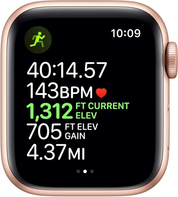 Apple Watch Series 5 (GPS + Cellular, 40MM) - Gold Aluminum Case with Pink Sport Band (Renewed) - Image 4