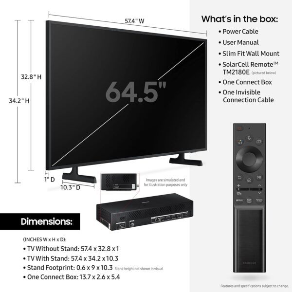 SAMSUNG 65-Inch Class Frame Series - 4K Quantum HDR Smart TV with Alexa Built-in (QN65LS03AAFXZA, 2021 Model) - Image 3