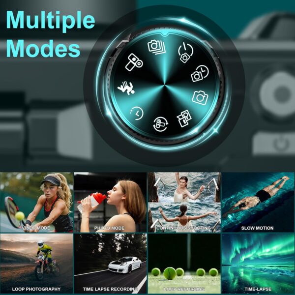 Digital Cameras for Photography 5K - 75MP Vlogging Camera for YouTube WiFi - UHD Autofocus Vlog Camera 3" 180° Flip Screen with 18X Zoom - Travel YouTube Camera Compact with 32GB SD Card, 2 Batteries - Image 7