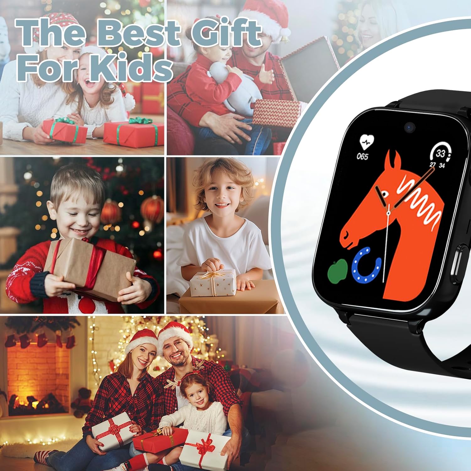 4G Kids Watch, Smart Watch for Kids GPS Tracker with SIM Card, Texting, Camera, Two-Way Calling, School Mode, SOS, Games, Best for Kids Aged 3-12, Ideal Gift for Kids - Image 7