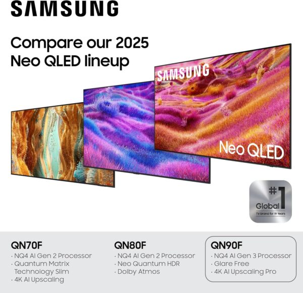 Samsung 65-Inch Class Neo QLED 4K QN90F Series, Vision AI, Mini LED Smart TV (2025 Model, 65QN90F) Neo Quantum HDR+, Object Tracking Sound+ w/Dolby Atmos, Glare Free, Gaming Hub, Alexa Built-in - Image 5