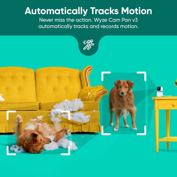 WYZE Cam Pan v3 Indoor/Outdoor IP65 1080P 360° Pan/Tilt/Zoom WiFi Smart Home Security Camera, Motion Tracking for Baby/Pet, Color Night Vision, Works with Alexa&Google Assistant, Free Expert Setup - Image 4