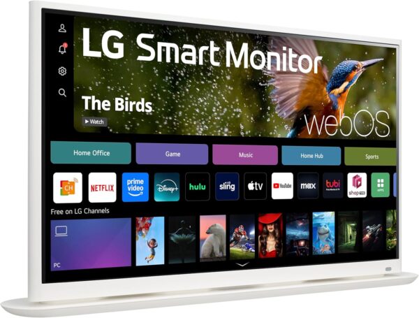 LG 32SR70U-W 32-Inch 4K UHD Smart Monitor with IPS Display webOS 23 USB Type-C Speakers x2 HDR 10 AirPlay 2 Screen Share Bluetooth Remote - White - Image 8