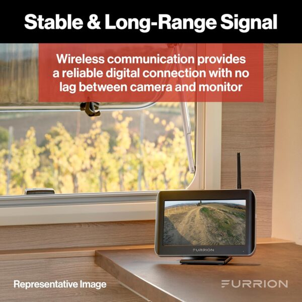 Furrion Vision S Wireless RV Backup Camera System with 4.3-Inch Monitor, 1 Rear Sharkfin, Infrared Night Vision, Wide-Angle View, Hi-Res, IP65 Waterproof, Motion Detection, Microphone - FOS43TASF - Image 5
