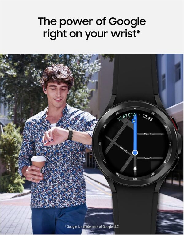 SAMSUNG Galaxy Watch 4 Classic 46mm Smartwatch with ECG Monitor Tracker for Health, Fitness, Running, Sleep Cycles, GPS Fall Detection & Bluetooth, US Version, Black - Image 8
