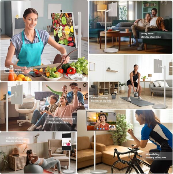 OFD 22-Inch Portable TV on Wheels 1080P (H01,6+128GB) - Image 5