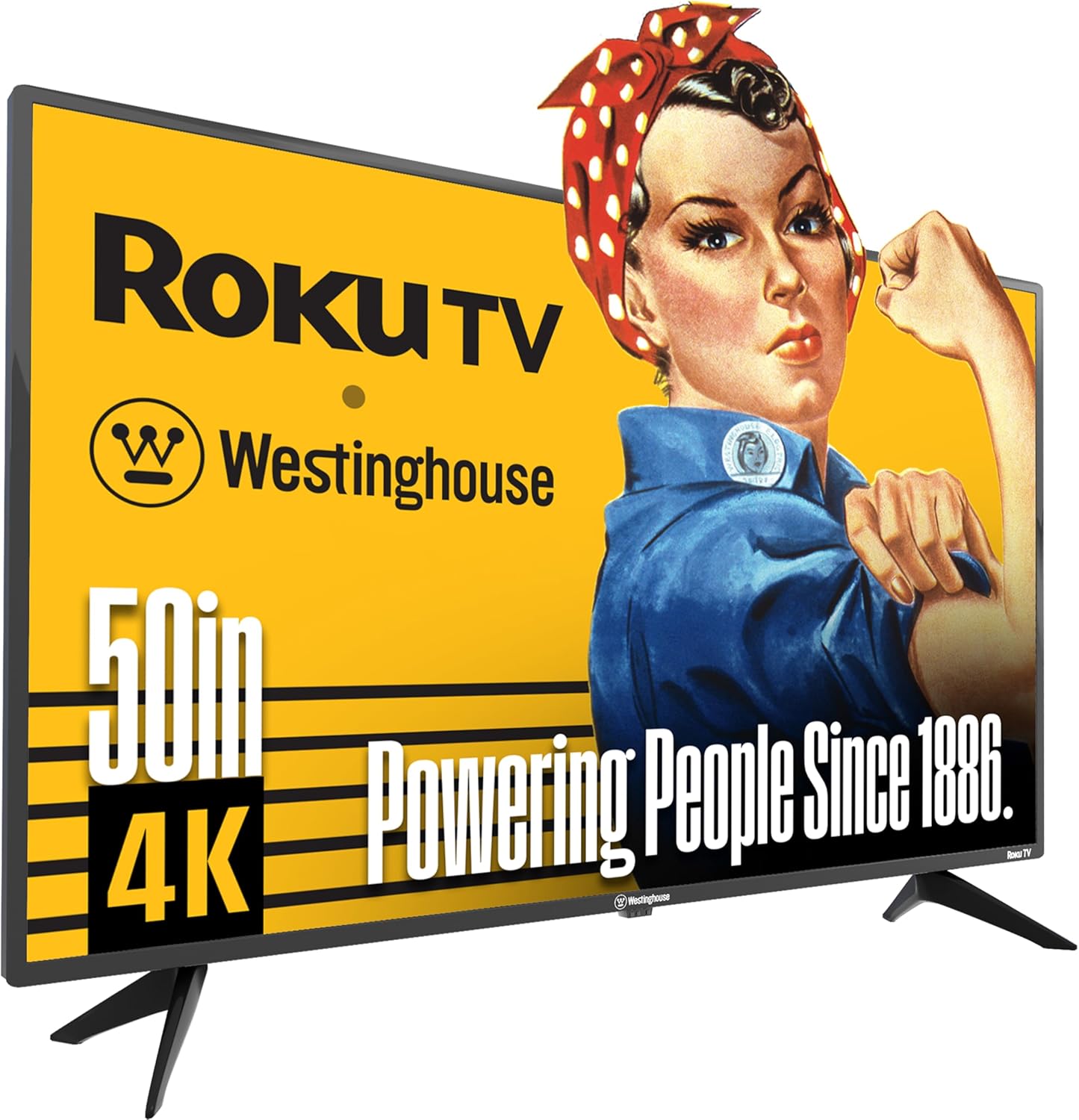 Westinghouse Roku TV - 50 Inch Smart TV, 4K UHD Television with Wi-Fi Connectivity and Mobile App, LED Flat Screen Compatible with Apple HomeKit, Alexa and Google Assistant