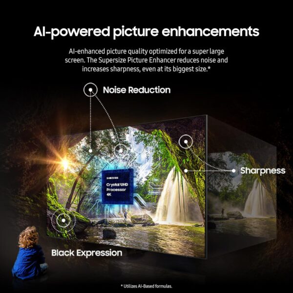 Samsung 98-Inch Class 4K Crystal UHD DU9000 Series HDR Smart TV, Object Tracking Sound Lite, Motion Xcelerator 120Hz, Supersize Picture Enhancer, Mega Contrast, Alexa Built-In (UN98DU9000, 2024 Model) - Image 3