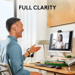 Logitech Brio 101 Full HD 1080p Webcam for Meetings, Streaming, Desktop, Laptop, PC – Built-in Mic, Shutter, USB-A, Teams, Zoom – Black