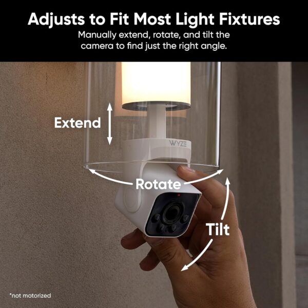 WYZE Bulb Cam Security Camera, 2K HD Security Cameras Wireless Outdoor Indoor Color Night Vision, Dimmable LED Bulb, Motion Detection, Siren Alarm, Easy Installation, Works w/Alexa/Google Assistant - Image 5