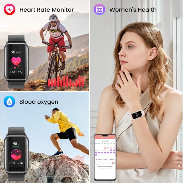 Smart Watch for Men Women (Answer/Make Calls), 1.57" Curved Screen Fitness Tracker IP68 Waterproof with 24/7 Heart Rate/Sleep Monitor, Two Straps Activity Trackers for Android and iPhone - Image 5