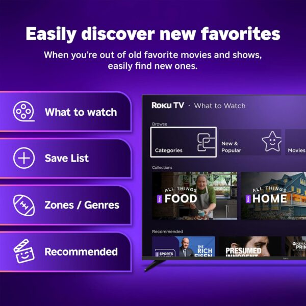 Roku Smart TV 2025 – 75-Inch Pro Series, Mini-LED TV – RokuTV with Backlit Voice Remote Pro – Flat Screen 4K QLED Television with 120Hz Refresh Rate & Dolby Vision IQ, Live News, Sports, Entertainment - Image 6