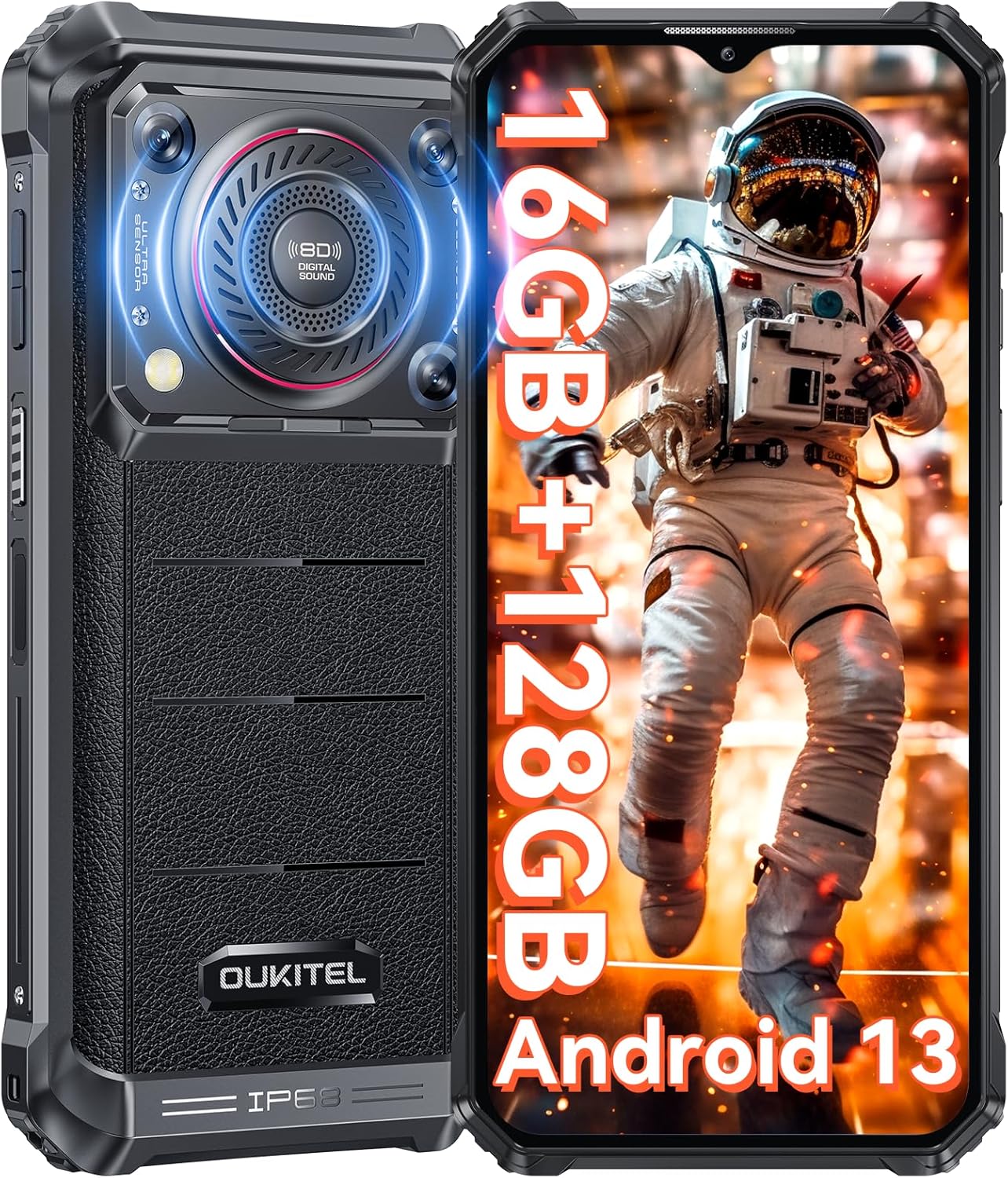 You are currently viewing OUKITEL WP36 2024 Rugged Smartphone – 10600mAh Rugged Phone 128dB Loud Speaker, 16GB+128GB Dual Sim Phones 6.52″ Big Screen, Android 13 Cell Phone, NFC/OTG, T-Mobile Compatible Rugged Smart Phone