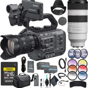 Sony FX6 Digital Cinema Camera Kit with 24-105mm Lens ILME-FX6VK, FE 70-200mm Lens, 160GB Memory Card, BP-U35 Battery, Filter Kit, Color Filter Kit, Lens Hood, Bag, and More