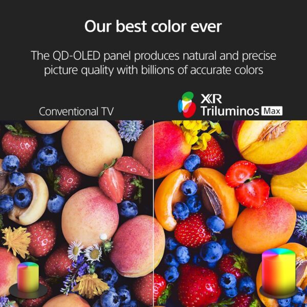 Sony BRAVIA 8 II 55 Inch TV, QD OLED, 4K Smart Google TV, XR Processor with AI Technology, Ultra Slim Design, 120hz Television, Dolby Vision/Atmos, Exclusive Features for PS5, K-55XR80M2, 2025 Model - Image 4