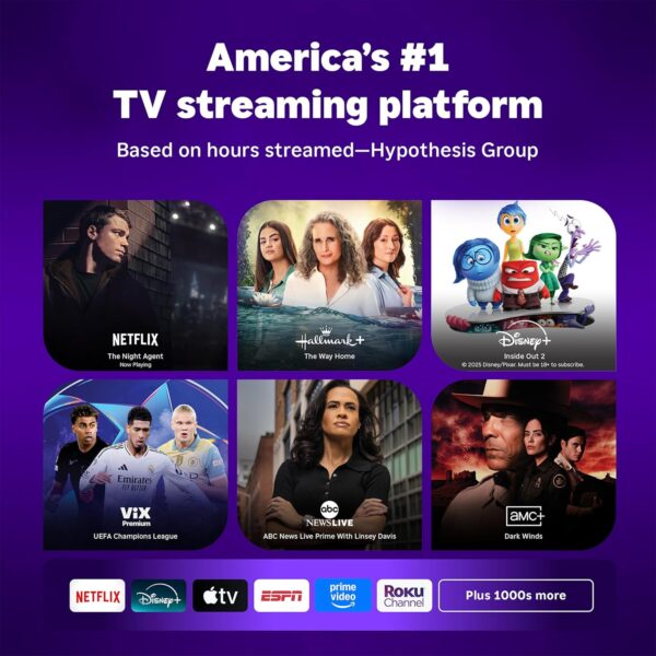 Roku Smart TV 2025 – 75-Inch Pro Series, Mini-LED TV – RokuTV with Backlit Voice Remote Pro – Flat Screen 4K QLED Television with 120Hz Refresh Rate & Dolby Vision IQ, Live News, Sports, Entertainment - Image 2