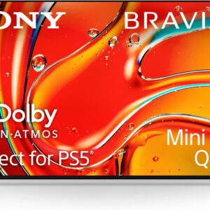 Sony 65-Inch Mini LED QLED 4K Ultra HD TV BRAVIA 7 Smart Google TV with Dolby Vision HDR, Exclusive PS5 Features, (K-65XR70)