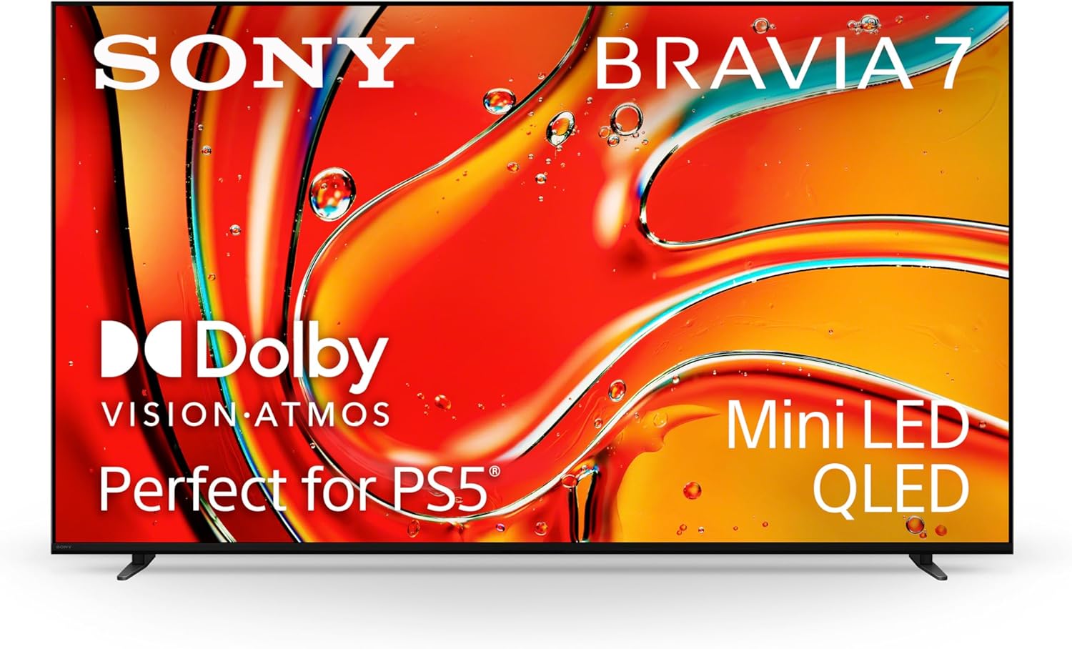 Sony 65-Inch Mini LED QLED 4K Ultra HD TV BRAVIA 7 Smart Google TV with Dolby Vision HDR, Exclusive PS5 Features, (K-65XR70)