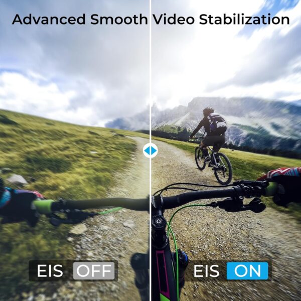 icefox i7 Action Camera 4K 60FPS 30MP with 2X 2150mAh Batteries, Underwater Camera with 5X Zoom, EIS, Powered by Snappro App,Support Video&Photo Editing,Waterproof, WiFi Remote Control - Image 7