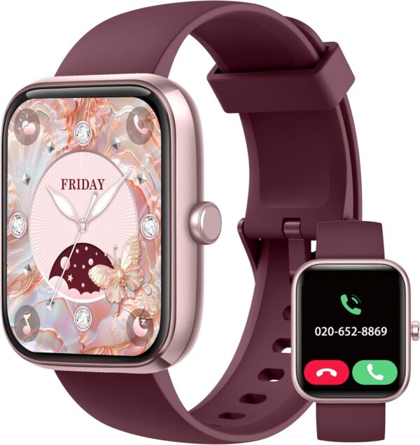 Smart Watch, 44mm Smartwatch Answer Make Calls, Alexa 1.83'' Fitness Watch, IP68 Waterproof Fitness Tracker Women Men, Heart Rate/Sleep Monitor, 100+ Sports Pedometer Watch for Android & iOS Phone - Image 4