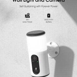 ANRAN Solar Security Cameras with Light,2K Wireless Outdoor Floodlight Camera with Color Night Vision & AI Motion Detection,2-Way Talk Spotlight Siren Alarm,Compatible with Alexa,2PCS