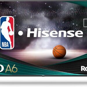 Hisense 85-Inch Class A6 Series 4K UHD Smart Roku TV (85A6NR, 2024 Model) – Dolby Vision HDR, DTS Studio Sound, Game Mode Plus, Alexa Compatibility, Black