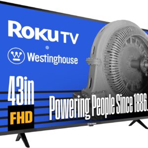 Westinghouse Roku TV – 43 Inch Smart TV, 1080P FHD Television with Wi-Fi Connectivity and Mobile App, LED Flat Screen Compatible with Apple HomeKit, Alexa and Google Assistant