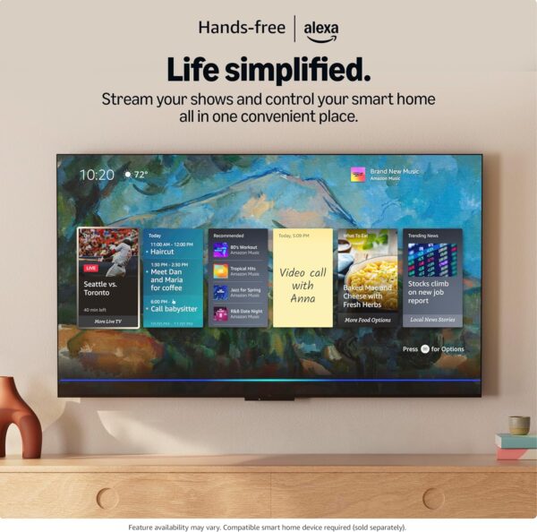 Panasonic W95 Series 65-inch Mini LED 4K Ultra HD Smart Fire TV, Sport Stadium Mode, ATSC3.0, Dolby Vision IQ, Dolby Atmos, HDR10+ Adaptive, Press and Ask Alexa, 144Hz, Wall-mountable - 65W95AP - Image 9