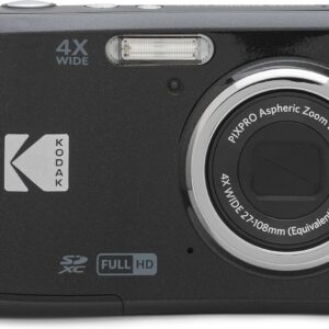 KODAK PIXPRO Friendly Zoom FZ45-BK 16MP Digital Camera with 4X Optical Zoom 27mm Wide Angle and 2.7″ LCD Screen (Black)