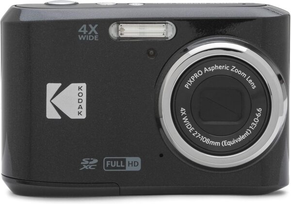 KODAK PIXPRO Friendly Zoom FZ45-BK 16MP Digital Camera with 4X Optical Zoom 27mm Wide Angle and 2.7" LCD Screen (Black)