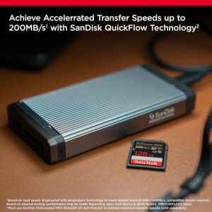 SanDisk 128GB Extreme PRO SDXC UHS-I Memory Card – C10, U3, V30, 4K UHD, SD Card – SDSDXXD-128G-GN4IN