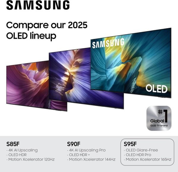 SAMSUNG 55-Inch Class OLED S95F 4K Glare Free Smart TV (2025 Model) NQ4 AI Gen3 Processor, OLED HDR Pro, Motion Xcelerator 164Hz, Dolby Atmos, Samsung Vision AI, Alexa Built-in - Image 5