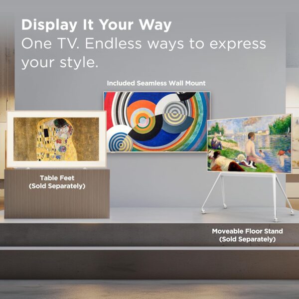 TCL 55-Inch Class NXTVISION Series QLED 4K UHD Google Smart TV Canvas Style Art Frame TV - QLED, 120hz, Matte Anti-Glare Screen, Free Bezel and Frame, Atmos, Free Art Included (55A300W, 2024 Model) - Image 8