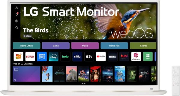 LG 32SR70U-W 32-Inch 4K UHD Smart Monitor with IPS Display webOS 23 USB Type-C Speakers x2 HDR 10 AirPlay 2 Screen Share Bluetooth Remote - White - Image 9