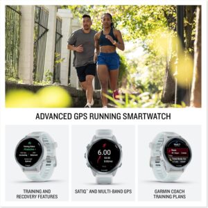Garmin® Forerunner® 570, 42mm, Advanced GPS Running and Triathlon Smartwatch, AMOLED Display, Training and Recovery Features, Cloud Blue Aluminum with Translucent Whitestone/Cloud Blue Band