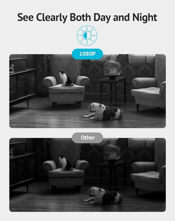 LaView Pan/Tilt Security Camera for Baby Monitor with Phone App (2 Pack+2 32GB SD Cards), 1080P WiFi Pet Camera Indoor, 360° Home Security Camera with Motion & Sound Detection, Two-Way Audio - Image 8