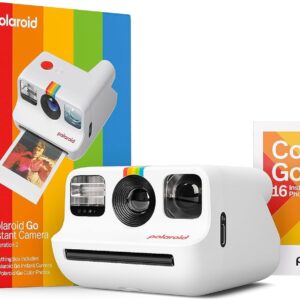 Polaroid Go Generation 2 – Mini Instant Camera + Film Bundle (16 Photos Included) – White (6282)