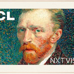 TCL 55-Inch Class NXTVISION Series QLED 4K UHD Google Smart TV Canvas Style Art Frame TV – QLED, 120hz, Matte Anti-Glare Screen, Free Bezel and Frame, Atmos, Free Art Included (55A300W, 2024 Model)